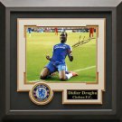 Didier Drogba Signed Champions League Celebration Photo Display.
