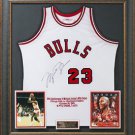 Michael Jordan Signed Bulls 30th Anniversary Rookie Jersey Display.