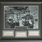 The Beatles Photo with Replica Check Collage Display.