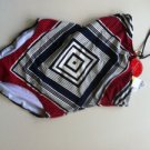 NWT Red Carter Geomteric Nautical One Piece Bathing Suit $155 M Red Blue