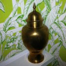 Hollywood Regency Brass Laqcuered Urn 14 3/4" Tall Made In India