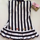 NWT Juicy Couture Regal Bandeau Sailor Girl Stripe Swimdress Petite