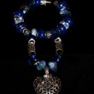 Dark Blue Crystal and and Murano glass