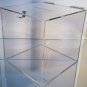 Medium clear acrylic raffle Charity Ballot Donation Box  w/lock 8 x 8 x 8