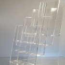 4 tier Clear plastic tri fold brochure holder display wholesale lot of 4