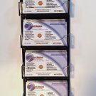 4 Pocket Horizontal Wall Mount Business Card Holder with Clear plastic pockets