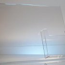 Clear acrylic 11 x 8.5 sign  display with tri fold brochure / postcard holder