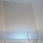 Clear acrylic 8.5x11 display sign holder with vertical business card holder