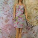 Barbie Doll Size Clothes Pastel Colored Mid Length Butterfly Print Cotton Dress BDCDML3