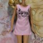 Barbie Doll Size Clothes Light Pink Knit Sporty Short Dress Undercover Pop Star BDCDS9