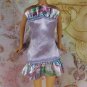 Barbie Doll Clothes Light Purple Rainbow Ruffled Short Party Dress Black Tag BDCDS10