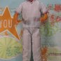 Barbie Ken Doll Clothes White Blue Pin Stripe & Waist Baseball Shirt Pants KDC2