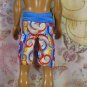Barbie Ken Doll Clothes White Blue Red Orange Swirl Pattern Board Swim Shorts KDC12