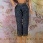 Barbie Doll Size Clothes Dark Blue Denim Capris Pants Gold Stitching BDCCAP2