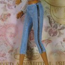 Barbie Doll Size Clothes Fashion Fever Blue Sparkle Sporty Capri Stretch Pants BDCCAP4