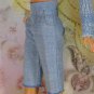 Barbie Doll Size Clothes Light Blue Long Dress Shorts Gold Stitching BDCSH4