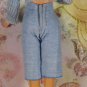 Barbie Doll Size Clothes Light Blue Long Dress Shorts Gold Stitching BDCSH4