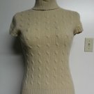 Incredible Ralph Lauren Black Label Cable Knit Cashmere Turtleneck Sweater Small