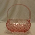 Pink Glass Basket , Home Decor