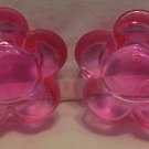 Pink Flower Candle Holder , Set of 2 Candle Holders , Home Decor