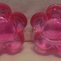 Pink Flower Candle Holder , Set of 2 Candle Holders , Home Decor