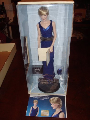 princess diana porcelain doll blue dress