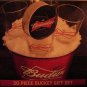 Budweiser 20 Piece Beer Glass, Bucket & Coasters Gift Set NEW