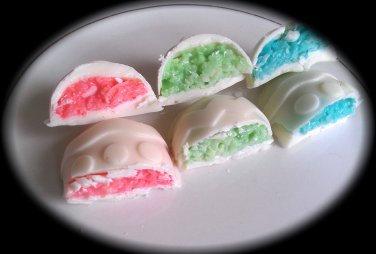Easter coconut cream eggs  choice  of white. or milk spatel colors pink green blue or white