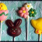 Easter chicolate lolipops flowers bunny, chick, peeps  8