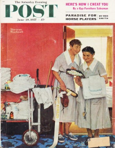 1957 Saturday Evening Post Cover Page ""Just Married"" ... June 29, 1957