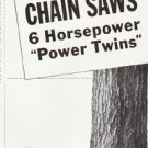 1957 Homelite Chain Saw Ad ""Power Twins""