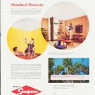 1957 Simpson Forest Products Ad ""Hushed Beauty""