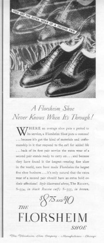 1937 FLORSHEIM SHOE Advertisement