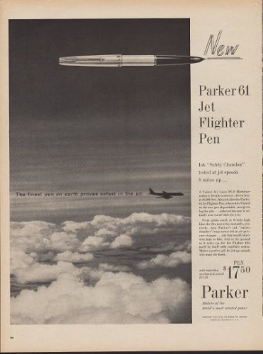 1960 Parker Pens "Jet Flighter Pen" Ad