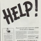 1942 Smith-Corona Ad "HELP!"