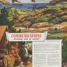 1942 Western Electric Ad "Communications ... directing arm of combat"