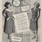 1950 Sanforized Ad "Margot took a minute ... Lucy took a loss!"