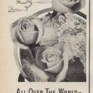 1950 FTD Florists Ad "All Over The World -- Say it with Flowers-By-Wire"