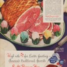 1949 Swift's Premium Ham Ad "High note for Easter feasting"