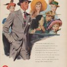 1949 Hart Schaffner & Marx Ad "... any man likes people to admire his suit."