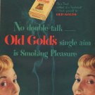 1949 Old Gold cigarettes Ad "No double talk"