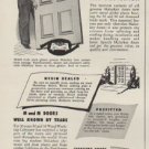 1949 Malarkey doors Ad "Now Trademarked For Your Identification And Protection"
