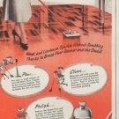 1949 Bruce floor products Ad "Easy ... as one-two-three"