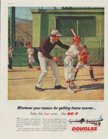 1958 Douglas Jetliner Ad "Take the fast one ... the DC-7"