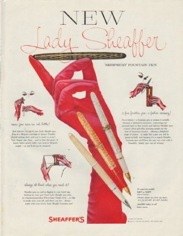1958 Sheaffer's Ad "Lady Sheaffer"