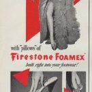 1952 Firestone Foamex Ad "Pamper your feet"