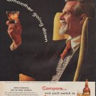 1955 Calvert Whiskey Ad "Smoother going down"