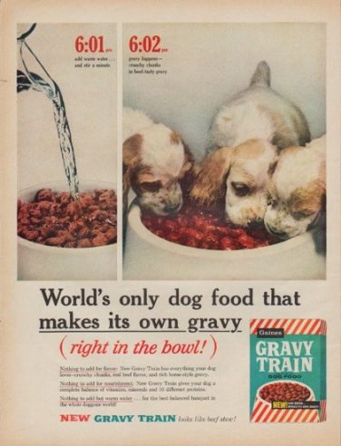 1961 Gravy Train Ad "makes its own gravy"