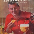 1961 Budweiser Ad "where there's life ... there's Bud"