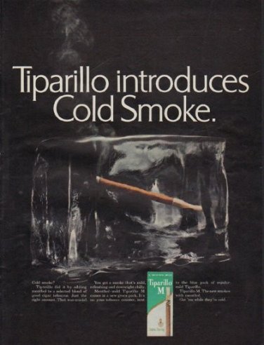 1967 Tiparillo Ad "Tiparillo introduces Cold Smoke"